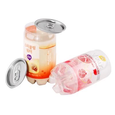 Китай Напиток соды прозрачной пластмассы может 350ml с алюминиевой крышкой продается
