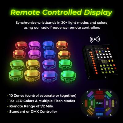 Chine Puissant contrôleur sans fil DMX pour les bracelets LED et les bâtons lumineux Contrôle sans fil parfait pour les concerts et les festivals à vendre
