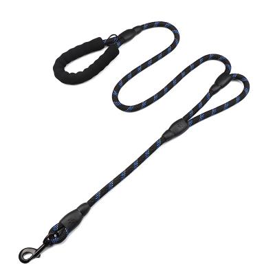 China High Quality Detachable Pet Leash Heavy Duty Thickened Reflective Nylon Rope Dog Leash With Two Handle for sale
