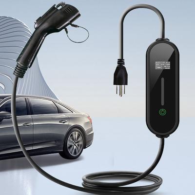 China Fabrik-Direkt für Elektrofahrzeuge Mobile Portable Ev-Ladegerät 32A 7kw Ev-Ladegerät Einphasen-Elektro-Ev-Auto mit LCD zu verkaufen
