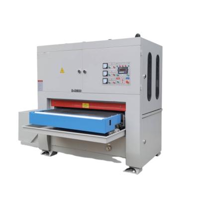 China Double Speed Motor 30KW Stainless Steel Cutting Plate Automatic Double Abrasive Belt Polishing Machine Wide Belt Sander for sale