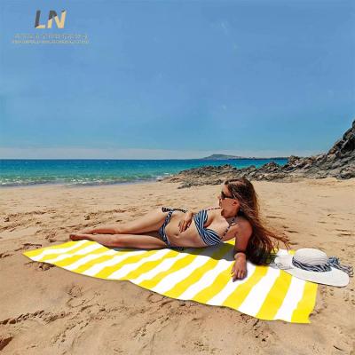 China Custom Sublimation Printed Microfiber Recycled Beach Towel QUICK DRY Plastic Sand Free Shipping With Logo for sale