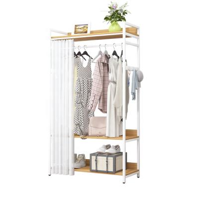China OEM Contemporary Simple Household Floor Hanger Bedroom Coat Rack for sale