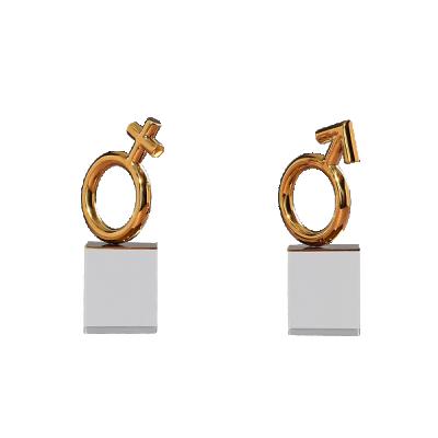 China Contemporary Modern Bookcase Co Bookcase Co Creative Op Decorative Crystals Book Ends Couple Symbol Bookends for sale