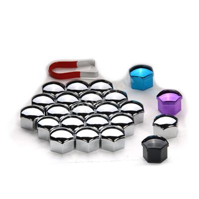 China Color Wheel Nut And Bolt Cover Anti Theft Plastic Cap With Removal Tool for sale