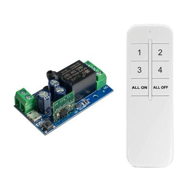 China Ewelink Wifi Smart switch DC5V 12V 24V 48V Breaker 1 channel 2.4g Wireless Remote control 10A for Curtain Motors Garage Doors KR0548-1CH for sale