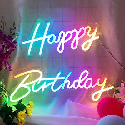 China Buildings Drop Ship No Moq Acrylic Wall Decor Custom Neon Signs Name Neon Led Sign Led Happy Birthday Light Led Custom Neon Sign for sale