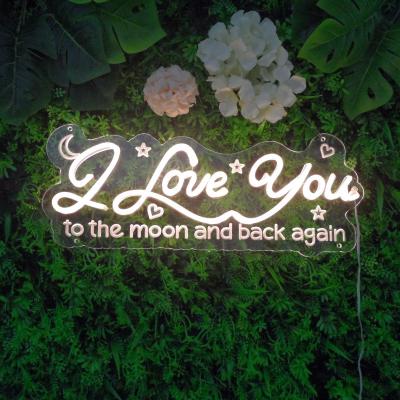 China Buildings Wedding Props Atmosphere Lights Bedroom Interior Decor Neon Sign Love Lights Party Alphabet Custom Neon Signs for sale