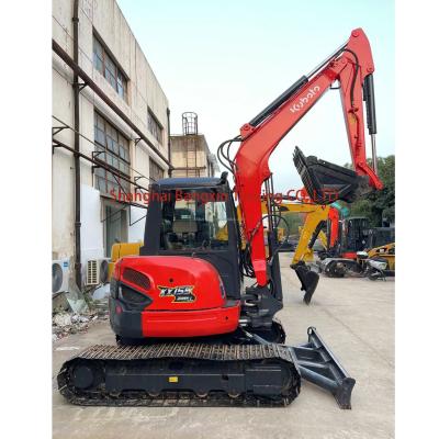 China 2a mão KUBOTA KX155-3z 5 toneladas Máquina de Escavação Pequena Mini Excavadora Usada à venda