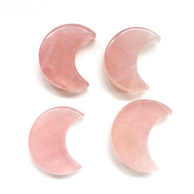 China Europe decoration wholesale high quality natural pink crystal gift rose quartz moon for sale