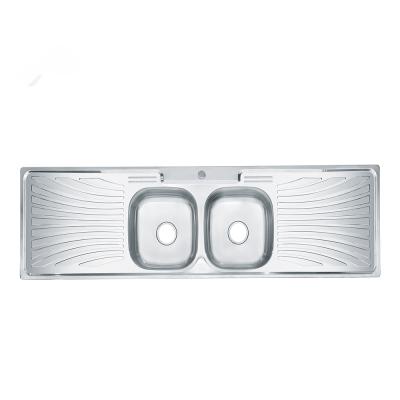 China Without Faucet JDOOR Factory Price Rectangle 201 Stainless Steel 304 Single Bowl Double Bowl Kitchen Sink for sale