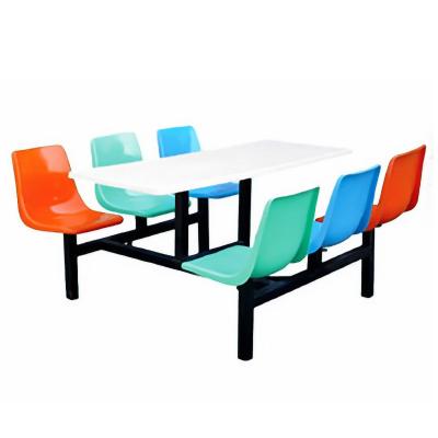 Chine Table à manger en fibre de verre de 35 mm avec des jambes métalliques robustes 6 sièges à vendre