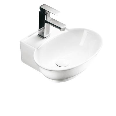 China Modern Oval Art Small Size Wash Basin Hotel Sanitary Ware Restaurant Sink Countertop Ceramic Bathroom Sinks for sale