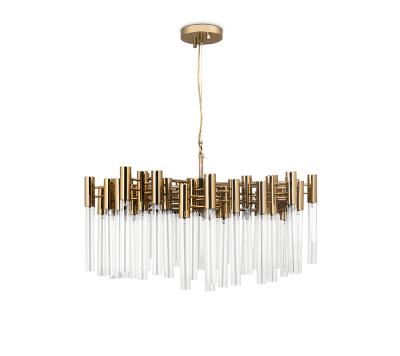 China Simple and light luxury dining room crystal hotel modern gold luxury restaurant chandelier lighting for sale