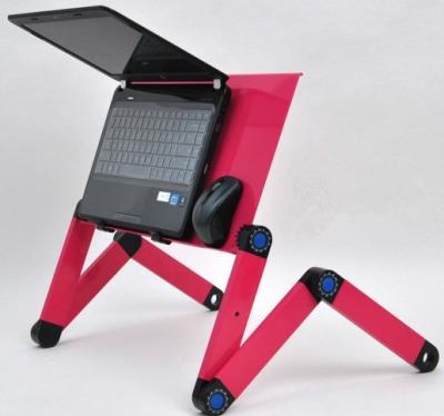China (Size) 2022 Adjustable New Arrive Folding Table Height Adjustable 360 Rotation Aluminum Laptop Stand With Mouse Pad for sale