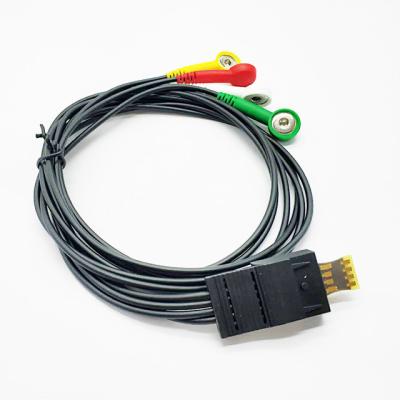 Cina Schiller compatibile MT200 MT101 ECG di un pezzo Holter 4 cavi cabla il colore nero per il monitor paziente in vendita