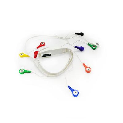 China Cable Holter Recorder de la ventaja ECG de Mortara H12 AHA los 3.0m TPU 10 en venta