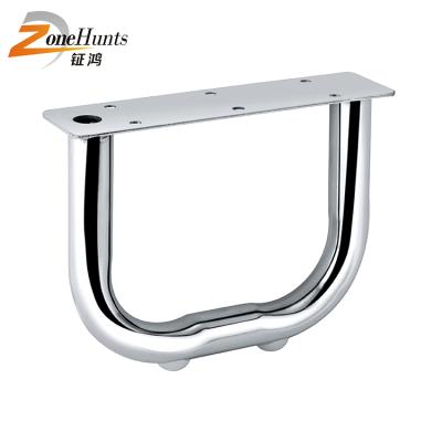 China SMOOTH U Shaped Metal Leg Furniture Leg Sofa Feet Attachment Modern Chrome Iron U Shape Steel Legs for sale
