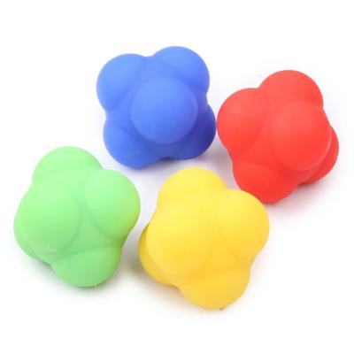 China Custom Silicone Logo Agility Coordination Exercise Agility Speed Hexagon Reaction Training Ball for sale