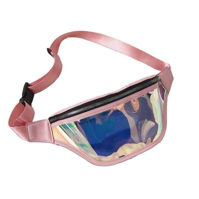 China Holographic Laser Fanny Pack PVC Bum Bag Fashion Reflective Transparent Wholesale Clear Waist Bag Water Proof For Women for sale