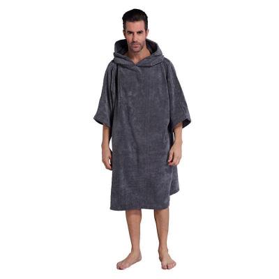 China Disposable Wholesale Surf Poncho Printed Hooded Beach Towel For Adult for sale