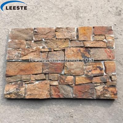 China Modern Rusty Yellow Slate Exterior Wall Cladding to Decorate Villa for sale