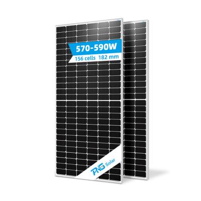 China Solar Power System 570w 580w 590w half cell Mono Perc Solar Panel Wholesale Cheap PV modules pv panel pv inverter Accept Customized With 30 warran for sale
