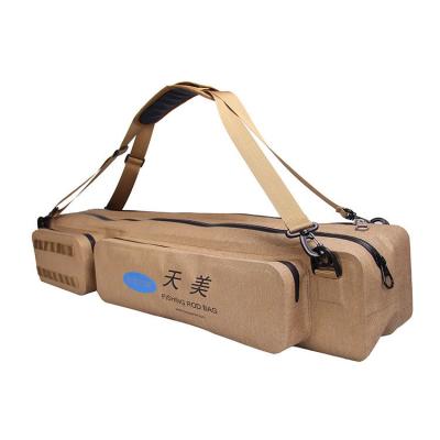 China High Quality Custom Fishing Rod Bag Pole Reel Fishing Gear Bag Oxford Portable Cloth One Shoulder Single Shoulder Waterproof for sale