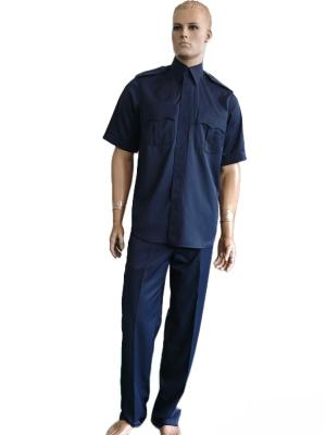China Navy Blue Summer Military Uniform Set 45% Wool Blend Short Sleeve for sale