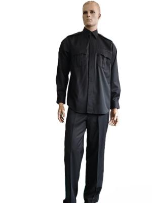 China Black Ceremonial Military Uniform Set (Long Sleeve and Straight-Leg Trousers) - 45% Wool 55% Polyester for sale