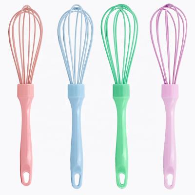 China Wholesale Price 10 Inch Silicone Beater Viable Antirust Silicone Egg Beater With PS Handle for sale