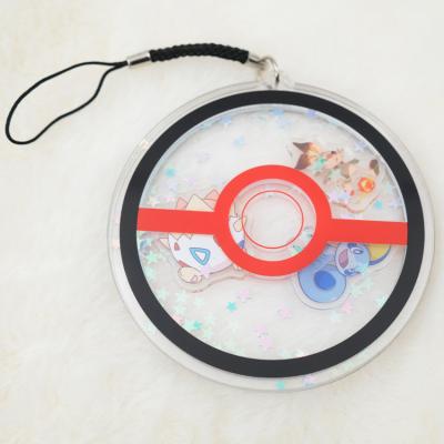 China Promotion Gift Boxin Sold No Anime Wholesale Custom Bilateral Shaker Key Chain Acrylic Charm Moq Custom Printing for sale