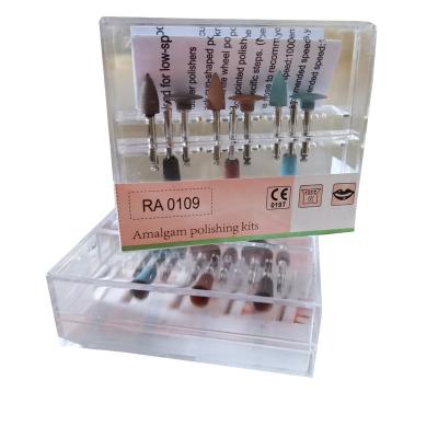 China Dental Amalgam Dental Regional Polishing Kit For Handpiece RA0109 Low Speed Diamond Burs Cups Teeth Polishing Kit for sale