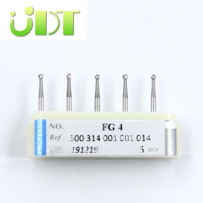 China Metal FG4 FG6 CE ISO Certified High Speed FG Round Plain Cut Dental Carbine Tungsten Burs for sale
