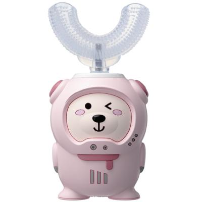 China Sonic Electric Toothbrush Cartoon Children's U Shape 360 Degree Silicone T6 Ultrasonic Toothbrush for sale