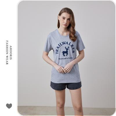 China Ahodoris Designer Famous Brand New Arrival Breathable T-shirt Tops Custom Printing T-shirt Luxury Women T-shirt Graphics for sale
