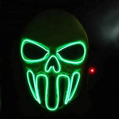 China Party EL Cosplay Halloween Mask Nightclub DJ Mask LED Face Mask Party Masks for sale