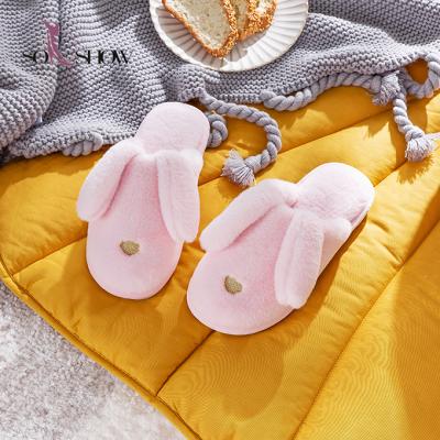 China CUSHIONING Wholesale Custom Cotton Furry Soft Plush House Winter Indoor Slippers For Couples for sale