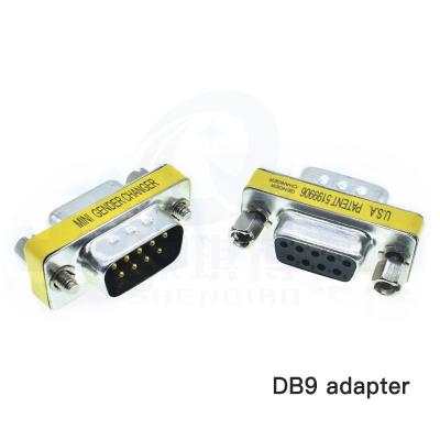 China Brass / Phosphor Bronze Spot D-SUB 9~25pin computer connector blue plastic core serial port VGA DB25 female to female mini converter for sale