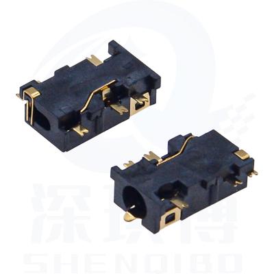 China Electronics 3.5 Headphone socket PJ-342 6 foot socket Headless sunken plate ultra-thin gold-plated patch audio socket for sale