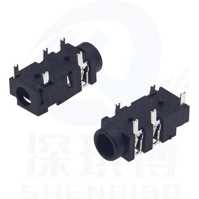 China Electronics 3.5mm PJ-327 5P Straight foot 3.5 Audio socket Direct plug headphone socket PJ socket PC headphone interface for sale