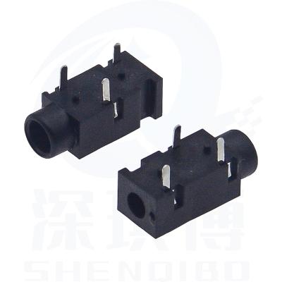 China Electronics 3.5mm caliber headphone socket PJ-320 3 foot plug-in Audio socket High temperature resistant Direct Horizontal Base for sale