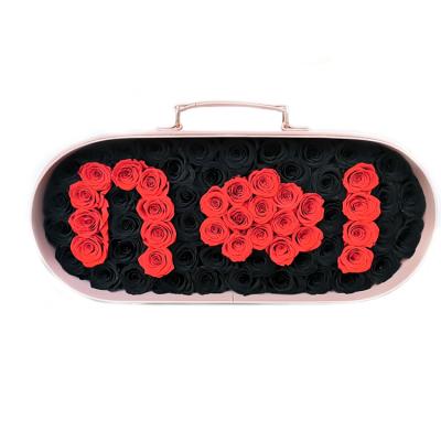 China Wholesale Colorful Fancy Junio Fancy Rose Preserved Rose Gift Box Customized For Valentines Day Gift for sale