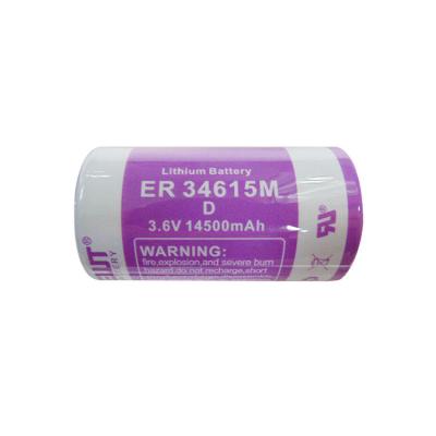 China ER34615 ER26500 Lithiumbatterij Primary 14500mAh Li Socl2 3.6V Batterij Te koop
