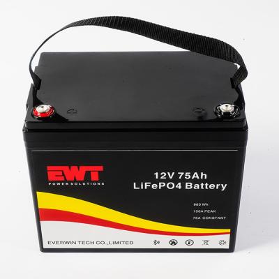 Cina Batteria carica 12V di litio ferro fosfato LFR 75AH Batteria per moto elettrica in vendita