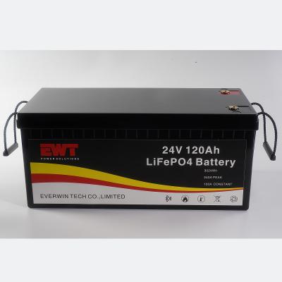 China High Capacity and Fast Charging LFP 24V Battery 120A Continuous Max Discharge 4-6 Hours Charging Time for sale