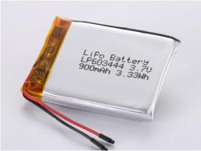 Cina LP603444 3.7V 900MAH batterie agli ioni di litio produttori Batteria al litio polimerico di taglia moneta di grado A per dispositivi ricaricabili in vendita
