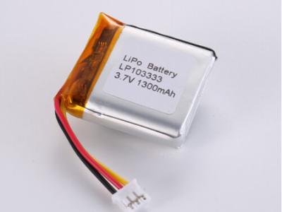 Cina LP103333 3.7V 1300MAH batterie agli ioni di litio produttori Litio polimero Composizione chimica polimero Li-ion Cella ricaricabile con sì Logo incluso in vendita