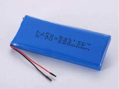 중국 LP423282 3.7V 2800MAH 리온 이온 배터리 제조업자 PCB 보호 및 1 년의 유효 기간을 가진 OEM 리?? 폴리머 배터리 판매용