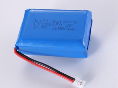 중국 LP103450 3.7v 3600MAH 리온 이온 배터리 제조업체 리포 배터리 리?? 폴리머 재충전 배터리 3.7V의 열 전압 판매용